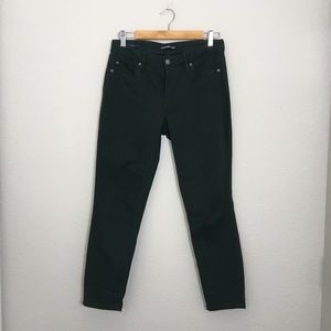 CALVIN KLEIN Ankle Skinny Pants dark green size 6